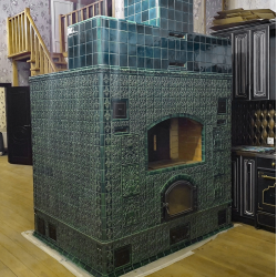 Русская печь изразцовая на заказ под ключ Москва