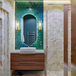 Плитка Капли синяя зеленая для ванной комнаты