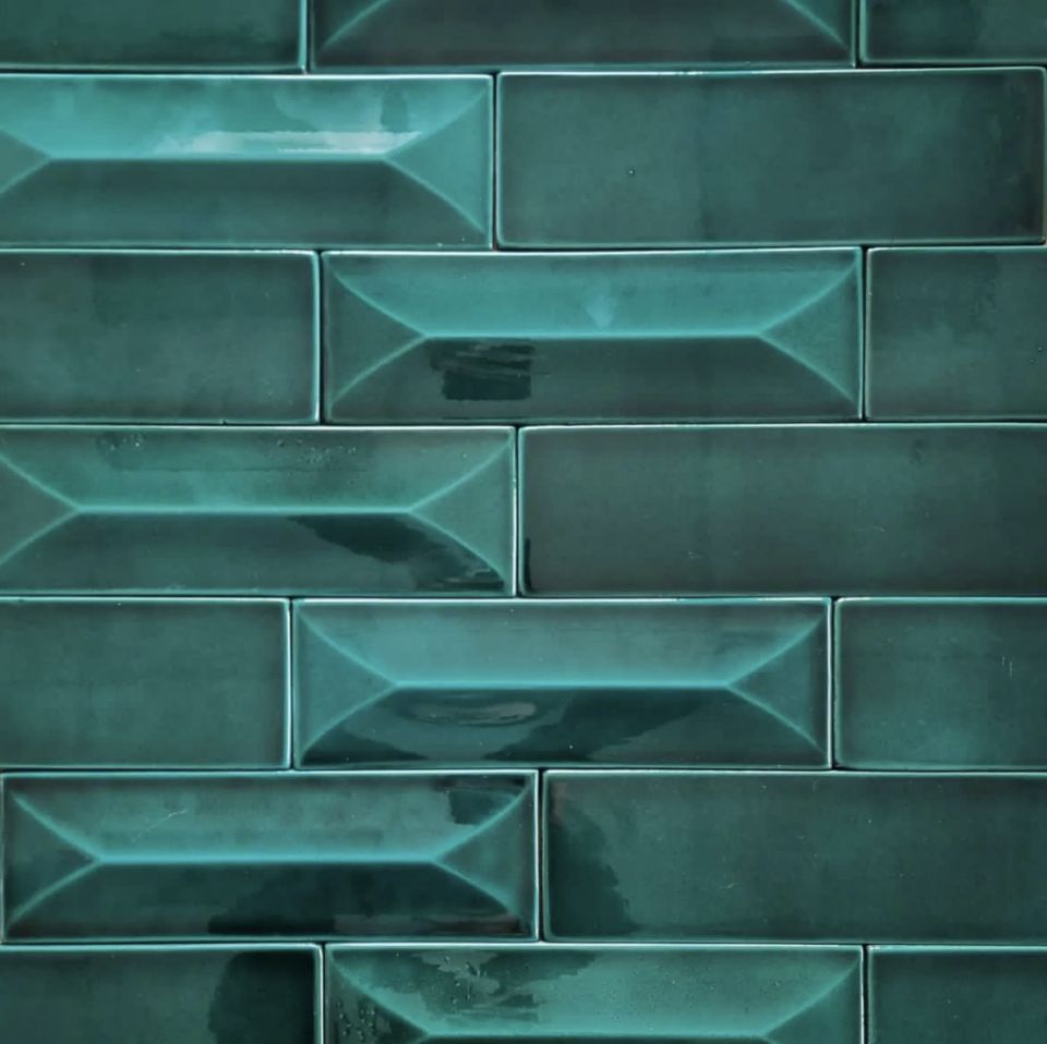 Плитка Америка Зеленая Белая Декор